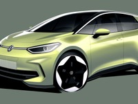 VWの小型EV『ID.3』、改良新型のスケッチ公開…2023年春欧州発表予定 画像