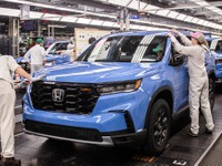 ホンダブランド最強のV6搭載、SUV『パイロット』新型…米国で生産開始 画像