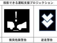 「路面凍結」や「衝突危険」など路面に警告を投影、運転支援プロジェクションを解禁 画像