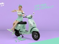 ベスパ LX、ABS搭載の2023年モデル発売…新色リラックスグリーンを追加 画像