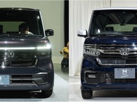 【ホンダ N-BOXカスタム 新旧比較】オラオラ系な見た目は避けた…従来型より控えめながらも感じる存在感 画像