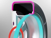 スノーチェーン一体型タイヤ、スイッチ操作でチェーンが出現…ヒョンデが開発中 画像