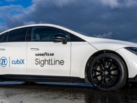 ハイドロプレーニング回避、タイヤと路面のデータをシャシーに伝達…グッドイヤーとZFがCES 2024で発表 画像