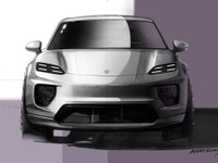 ポルシェ『マカン』新型、スケッチ公開…実車は1月25日発表予定 画像