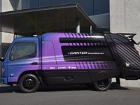 作業員を自動追尾、三菱ふそうがごみ収集車「eキャンターSensorCollect」の実証実験を開始 画像