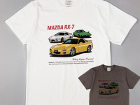 ロータリー好きにはたまらない、マツダ公認『RX-7 Tシャツ』発売 画像