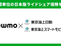 東京海上日動とnewmo、日本版ライドシェア専用の1時間単位保険を導入 画像