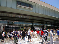 東京 日本橋 で橋洗い 画像