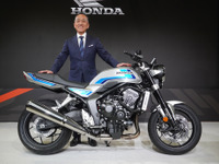 ホンダ『CB1000F』世界初公開、往年の名車復活に「ありがとう！」の歓声、発売時期は「近い将来に」…大阪モーターサイクルショー2025 画像