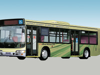 【東京ショー2002出品車】携帯電話でバス運賃を決済、日野が新しいシステムを提案 画像