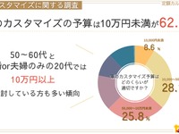 クルマのカスタマイズ、関心は20代が最も高く、予算は10万円未満が6割超…ナイル調べ 画像