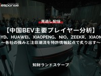 【セミナー見逃し配信】※プレミアム・法人会員限定「中国BEV主要プレイヤー分析」BYD、HUAWEI、XIAOPENG、NIO、ZEEKR、XIAOMI～各社の強みと注目潮流を特許情報起点で炙り出す～ 画像