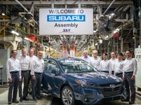 スバル唯一の海外工場、米SIAが生産600万台達成…今秋生産終了の『レガシィ』ラインオフ 画像