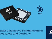 STマイクロ、8チャネル車載用ローサイド・ドライバ発表…省スペース化に貢献 画像