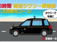 トヨタフィナンシャルサービス、沖縄北部の観光タクシー8時間貸切チケット発売…「my route」アプリで 画像