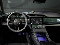 ポルシェ『カイエン』次期型のEV、インテリア先行公開…14.25インチOLED製フルデジタルメーター採用 画像