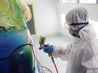 塗装が大人気！ 自動車整備体験イベント…ジュニアメカニック2025@福岡 画像