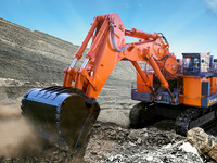 日立建機、運転質量558tの超大型油圧ショベルの新モデル「EX5600-7P」発売…生産量12%向上 画像