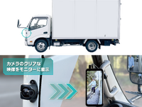 トラックのサイド＆リアの死角をカバー、セイワのデジタルサイドミラー「RAY30」発売 画像