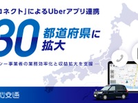 タクシー配車システム「DS」と「Uberアプリ」の連携、30都道府県で利用可能に…電脳交通 画像