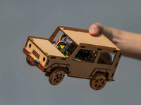 木製車体を組み立ててプログラミング、実際に走行させる体験型教材…「デジハコ プログラミングカー」発売 画像