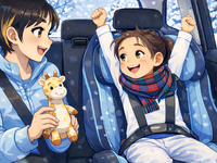 年末年始の帰省でチャイルドシート使用を　帰省先で普段と異なるクルマに乗車 画像