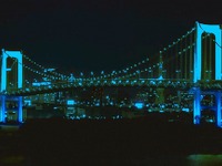 糖尿病の脅威をライトアップで訴える---首都高 画像