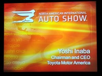 【デトロイトモーターショー10】北米トヨタ 稲葉社長がプレスカンファレンス に来場 画像