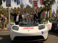 テスラ ロードスター、モンテカルロ代替燃料車ラリーで優勝 画像