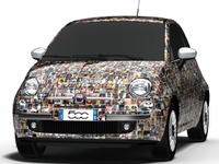 フィアット 500 の車体を1500人の顔で埋め尽くそう 画像