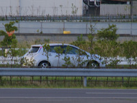 初公開!? 日産 リーフ、シルバーカラーを発見 画像