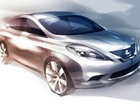 日産 ティーダ 新型、イメージスケッチ公開 画像