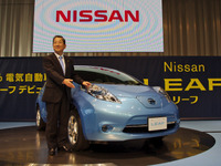 【株価】リーフ 発表の日産は反落 画像