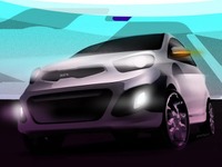 【ジュネーブモーターショー11】キアの新型コンパクト、イメージスケッチ公開 画像