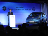 欧州カーオブザイヤー授与式…日産 リーフ 画像