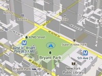 モバイルGoogleマップ、3D地図モードに新機能 画像
