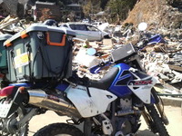 AJバイク組合 テントで支援「野菜がほしい」 画像
