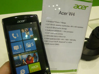 【COMPUTEX 11】Windows Phone 7 Mango搭載のスマートフォン「Acer W4」 画像