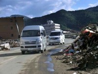 トヨタ車体、福祉車両を使って避難住民の送迎サービス 画像