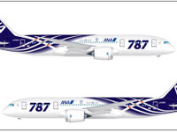 ANA、特別塗装のB787を公開…世界初飛行を記念 画像