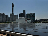 日産、グローバル本社にEV充電向けCIS薄膜太陽電池を設置 画像