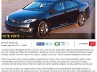 トヨタ カムリ 新型、カナダで堂々のリーク!! 画像
