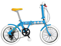 ドラえもん折たたみ自転車 誕生日を記念して発売 画像