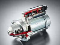 デンソー、アイドルストップシステム用の新型スターターを開発 画像