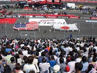 【INDYCAR インディジャパン】F-4EJ改戦闘機の歓迎フライト 画像