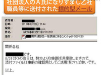 【セキュリティ】標的型メール攻撃…2011年度上半期レポート 画像