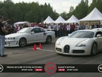 日産 スカイラインGT-R、ブガッティ ヴェイロン と加速対決［動画］ 画像