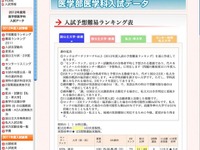 ［大学入試］代ゼミ、医学部医学科の入試予想難易ランキング 画像