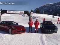 アロンソとマッサ、フェラーリ FF で雪上スラローム対決［動画］ 画像