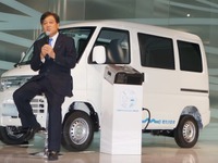 【三菱 MiEVパワーボックス】益子社長「電力使用量の平準化に有効」 画像